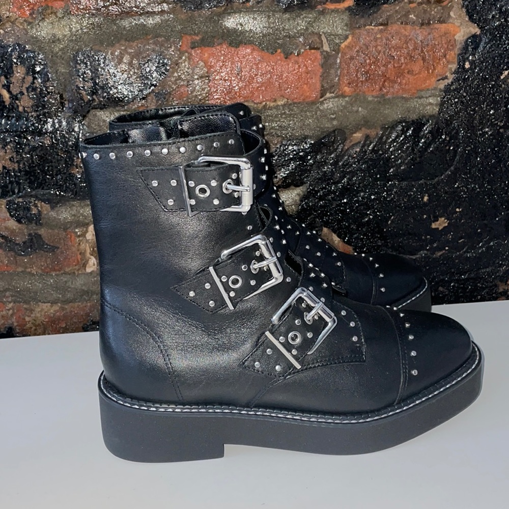 SCHUTZ combat boots from their fall 2021 collection